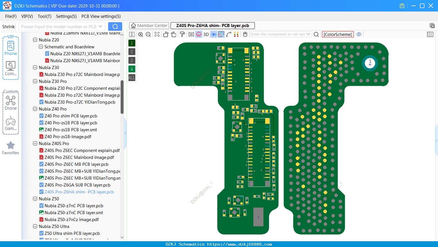 Nubia Z40S Pro-Z6HA Shim- PCB Layer